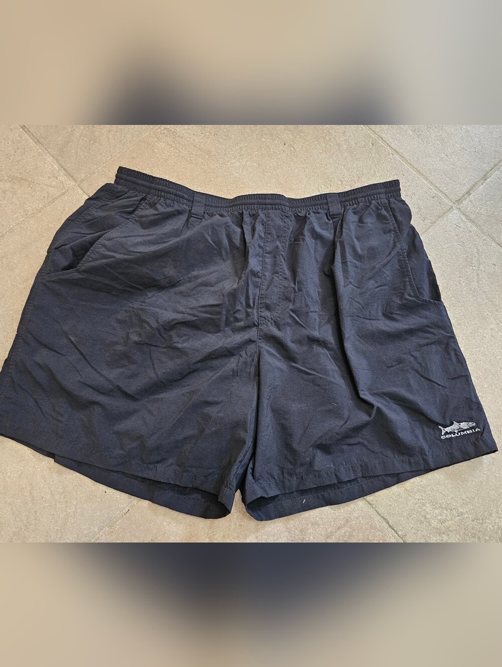 Columbia PFG Swim Trunks Men's XXL Black Omni-Shade Mesh Lined Fishing Shorts